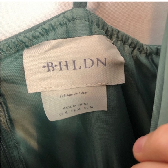 BHLDN light green v-neck maxi dress M - Picture 4 of 11